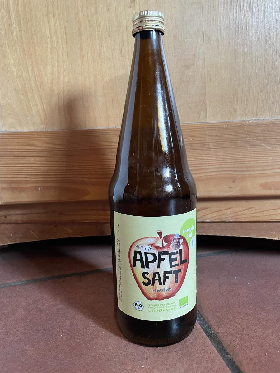 Flasche Apfelsaft