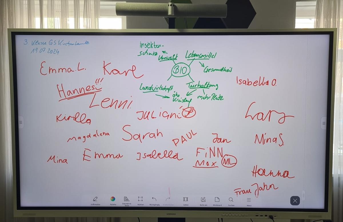 Mindmap zum Thema BIO der 3. Klasse der GS Kirchenlamitz