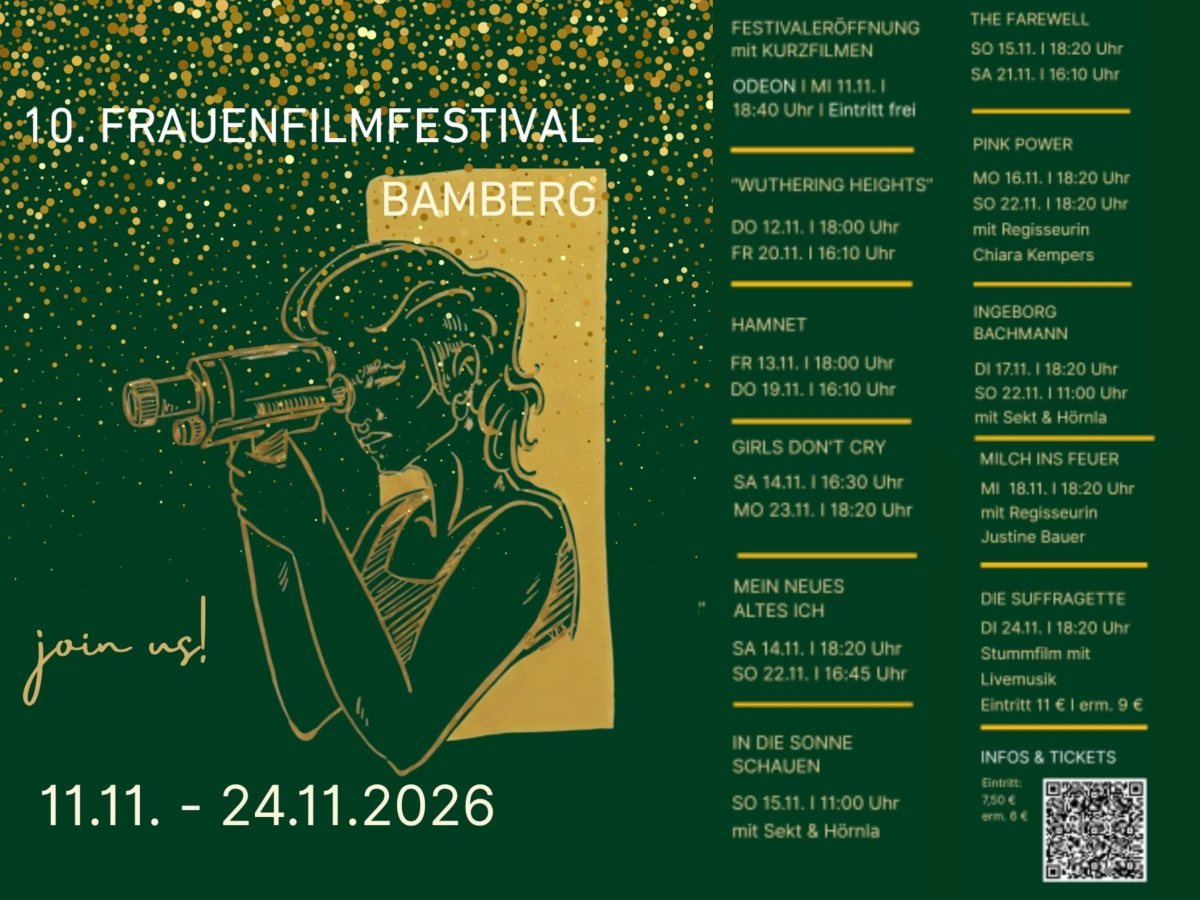 Teaser mit Programm zum 10. FrauenFilmFestival in Bamberg