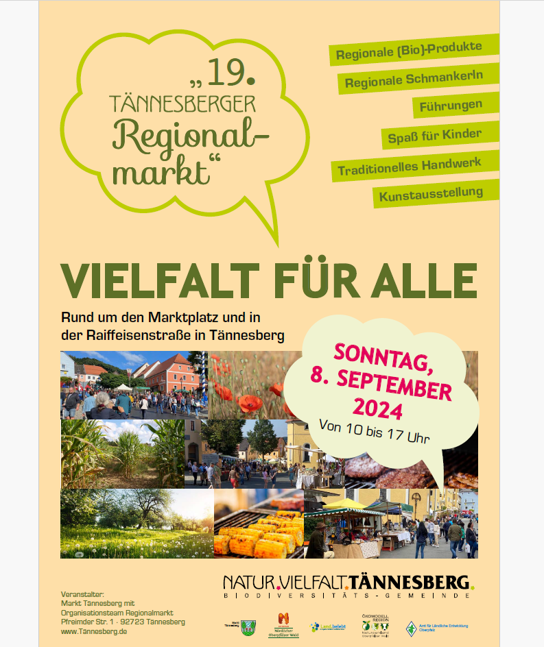 Flyer 19. Regionalmarkt Tännesberg