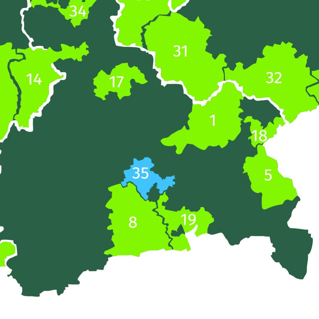 Ausschnitt aus der Landkarte