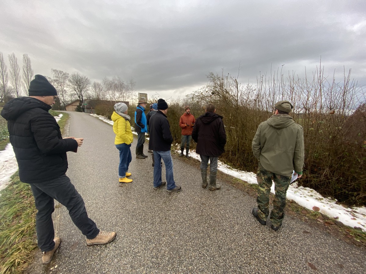 Erzeugerarbeitskreis bei der Biogärtnerei Degenbeck in Vilsbiburg zum Thema Heckenpflege