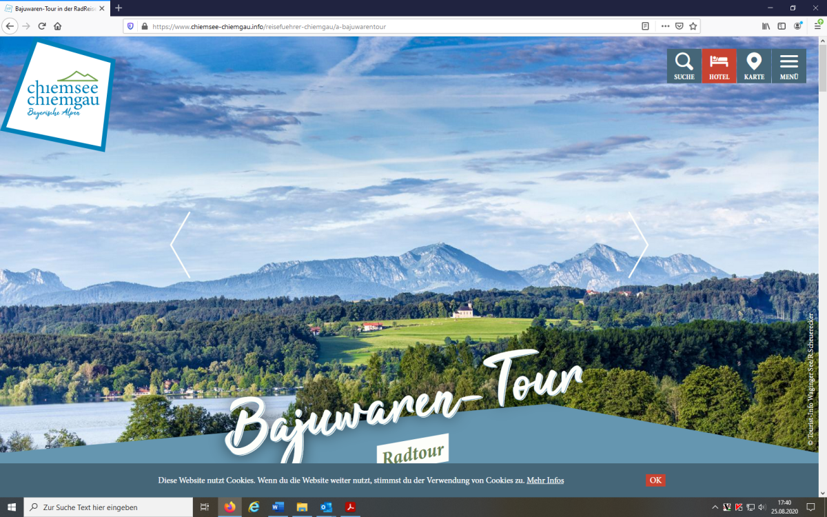 Die bestehende Bajuwaren-Tour, ein grenzüberschreitender Radweg, verläuft sowohl durch die Ökomodellregion Waginger See- Rupertiwinkel als auch durch die oberösterreichische Bioheumilchregion.