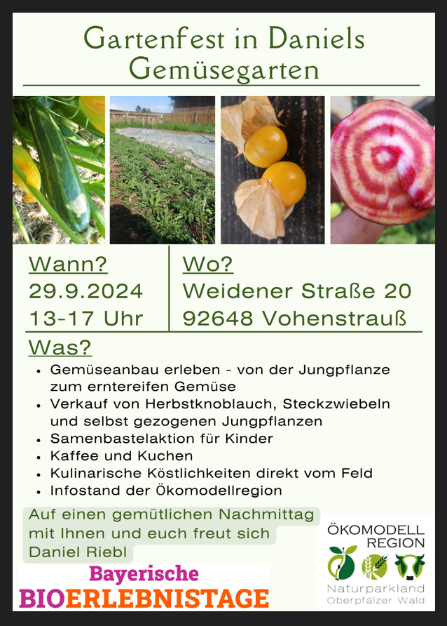 Plakat Gartenfest BET