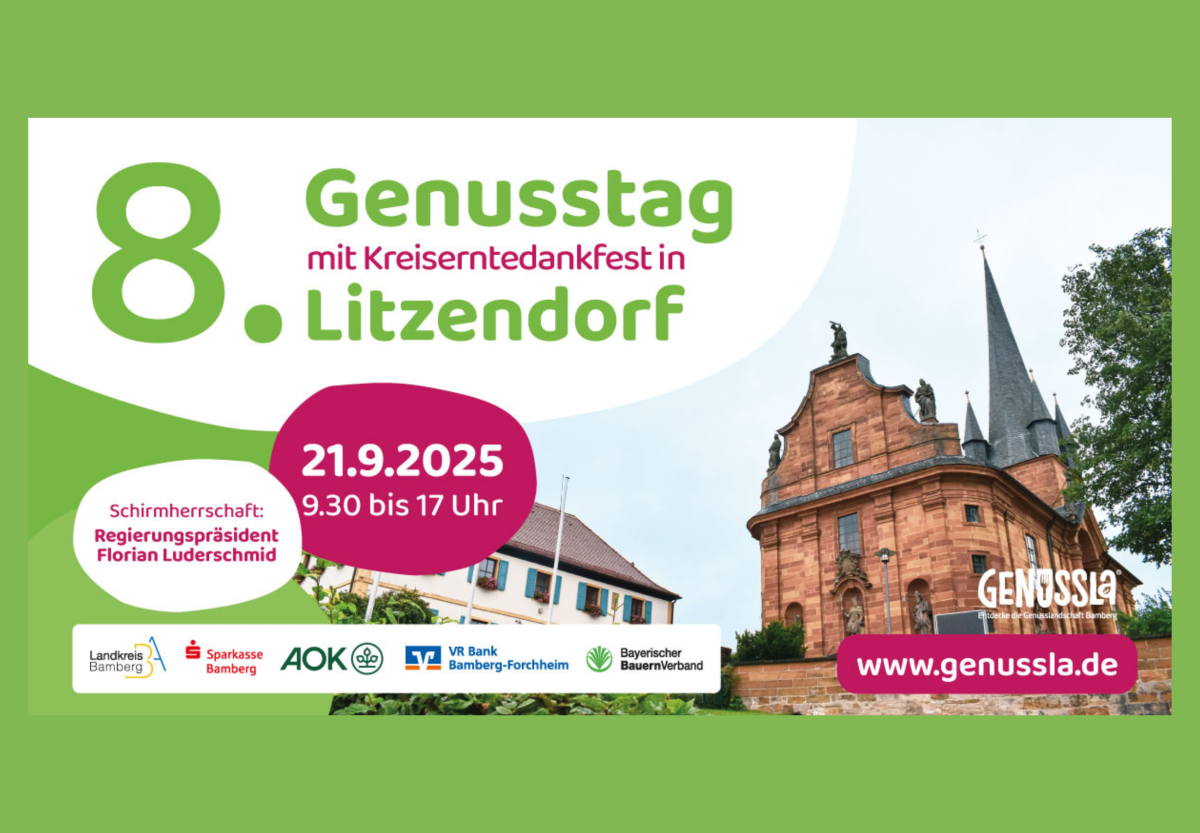 Einladung Genusstag der Genussregion Bamberg am 21.09.2025 in Litzendorf