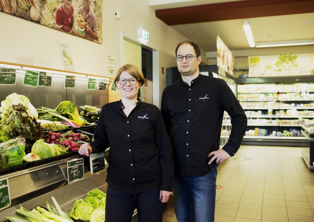 Der Biomarkt Dinkelähre wird vom Geschwisterpaar Teresa Häußinger und Florian Märtl geführt.