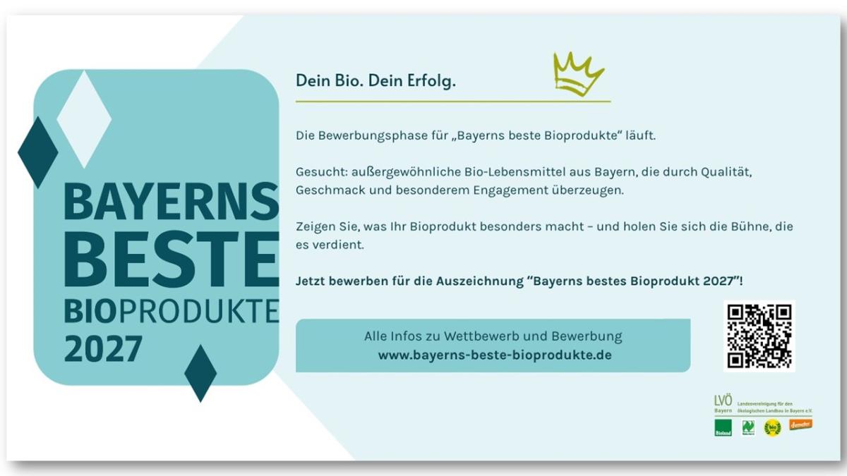 Logo von "Bayerns Beste Bioprodukte" plus Text