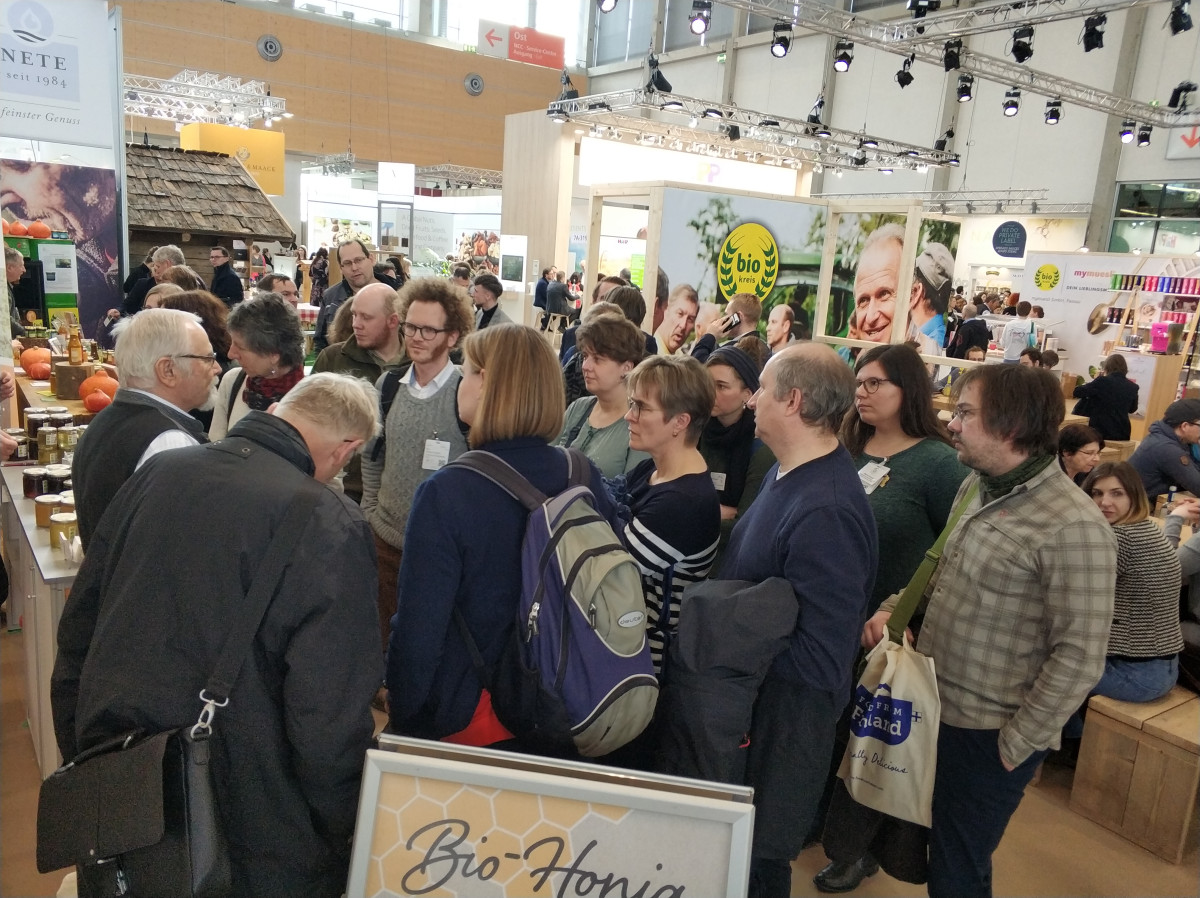 Besuchergruppe der ÖMR Stiftland auf der Biofach