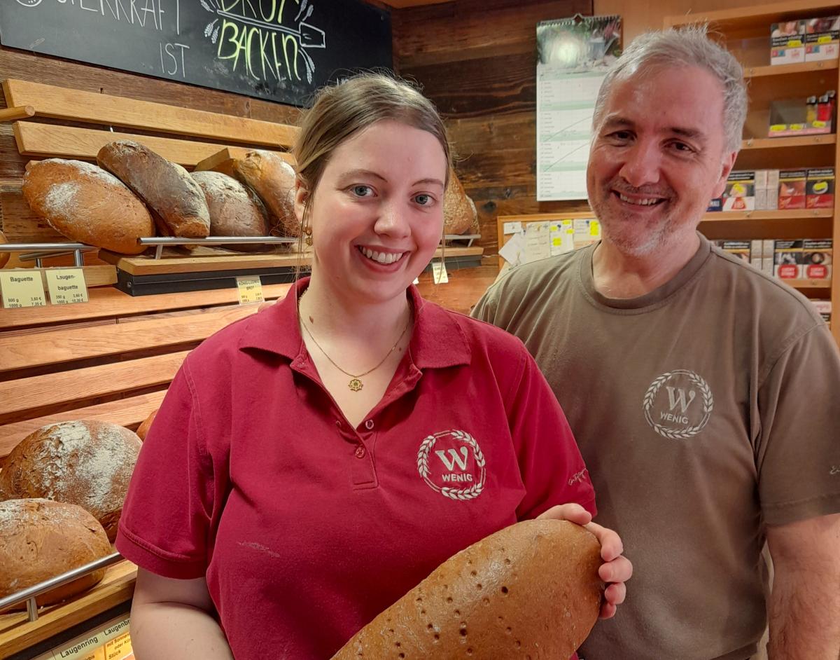 Ernst Wenig und Tochter Magdalena Wenig