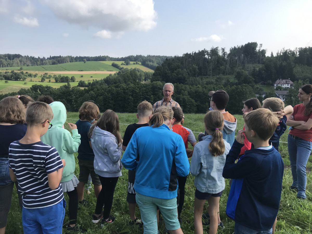 Walter Dankesreiter stellt sich den Fragen der Schülerinnen und Schüler