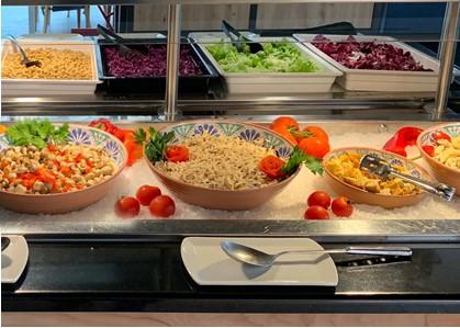 Buffet mit vegetarischen Speisen incl. Salat.