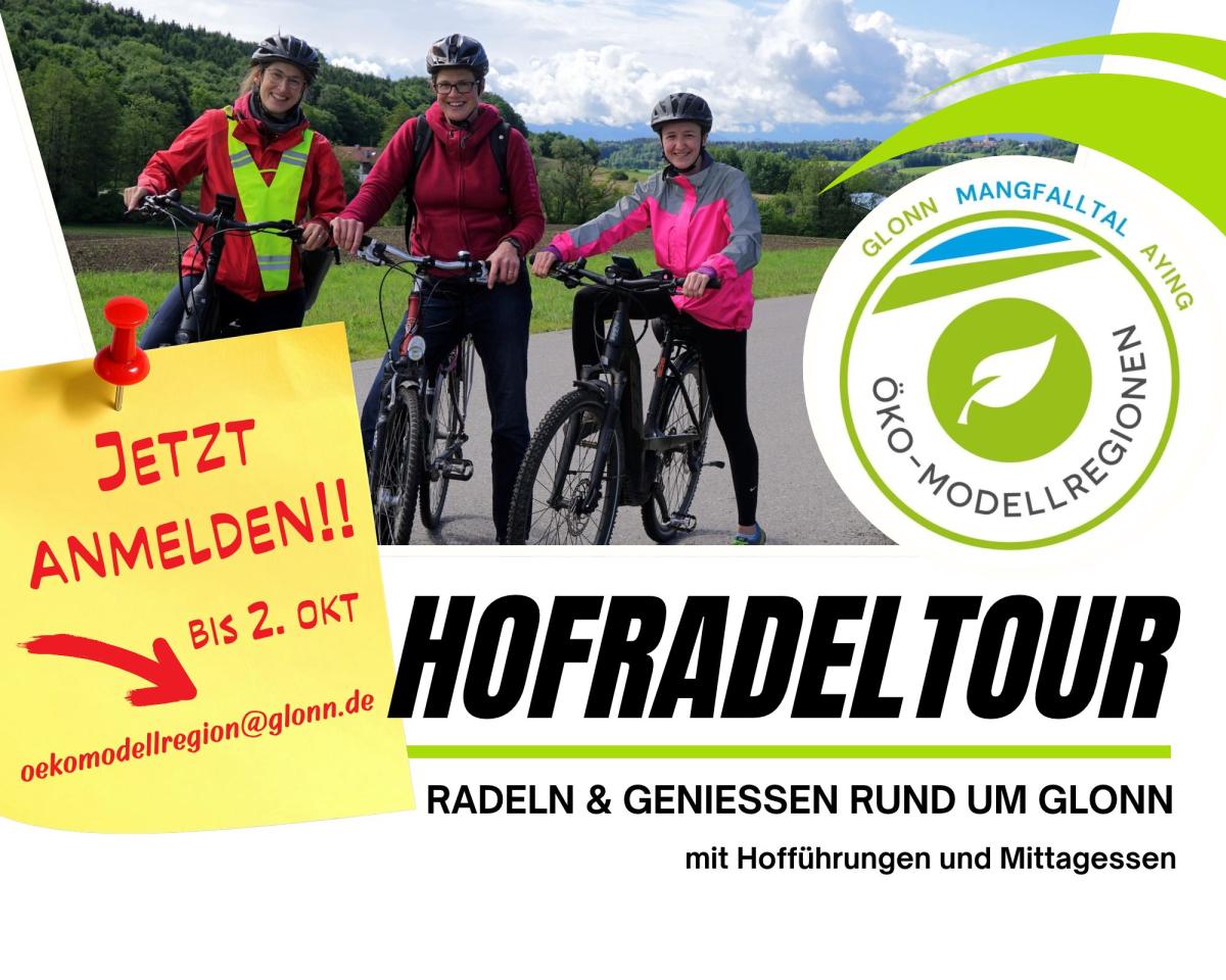 Rund um Glonn kann man mit dem Rad 16 Biohöfe entdecken