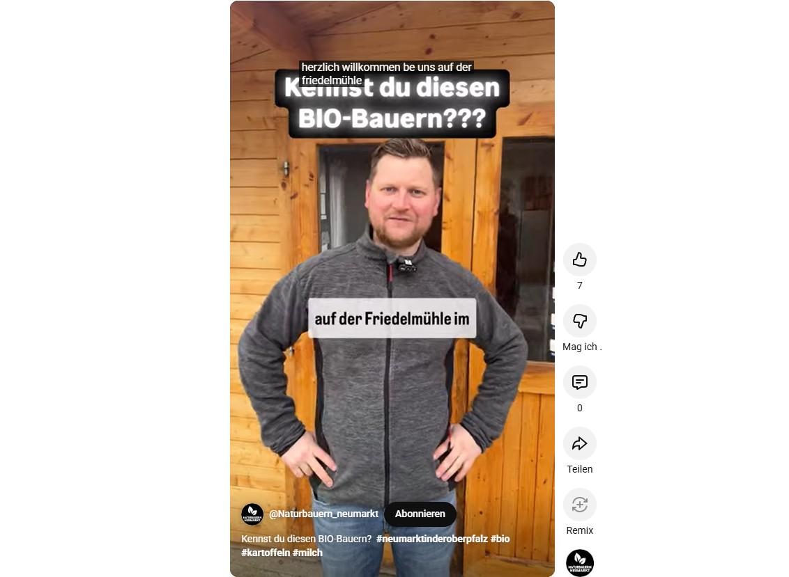 Videos über das Leben und Wirtschaften der Biobauern im Landkreis Neumarkt erstellt Fabian Heinke von der Akademie N.
