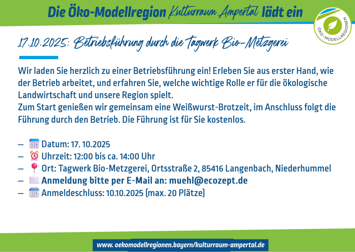 Betriebsführung durch die Tagwerk Bio-Metzgerei