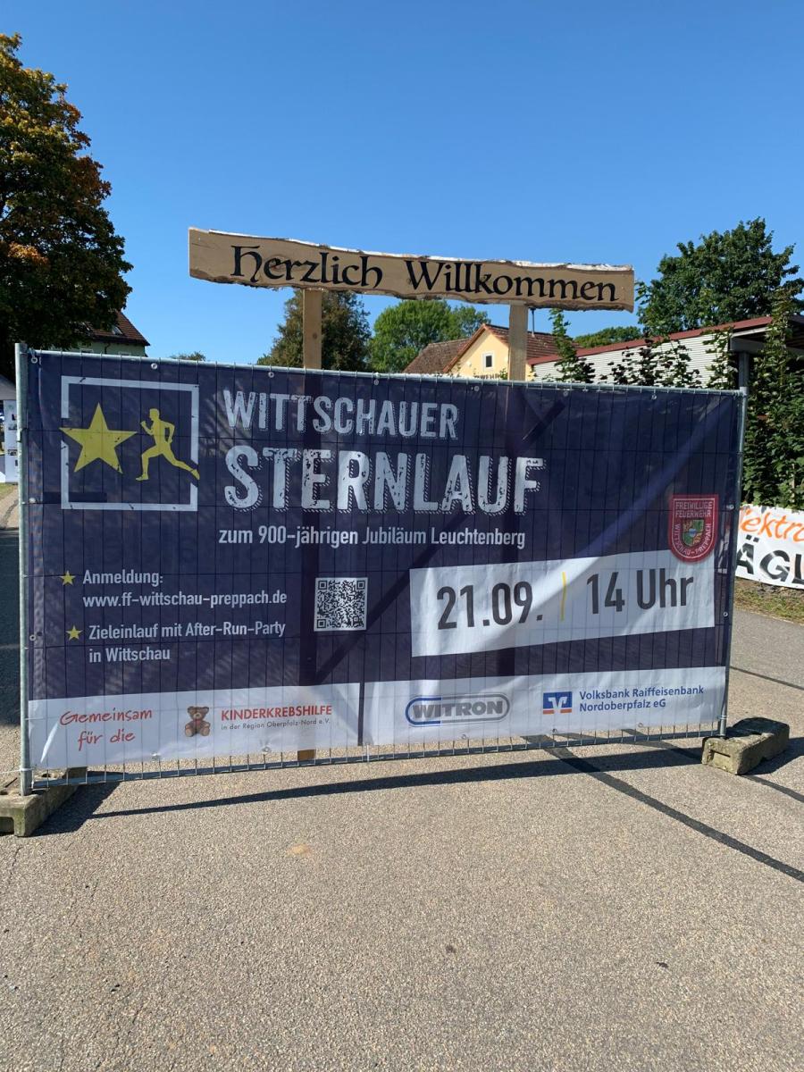 Banner des Sternenlaufs der FFW Wittschau-Preppach