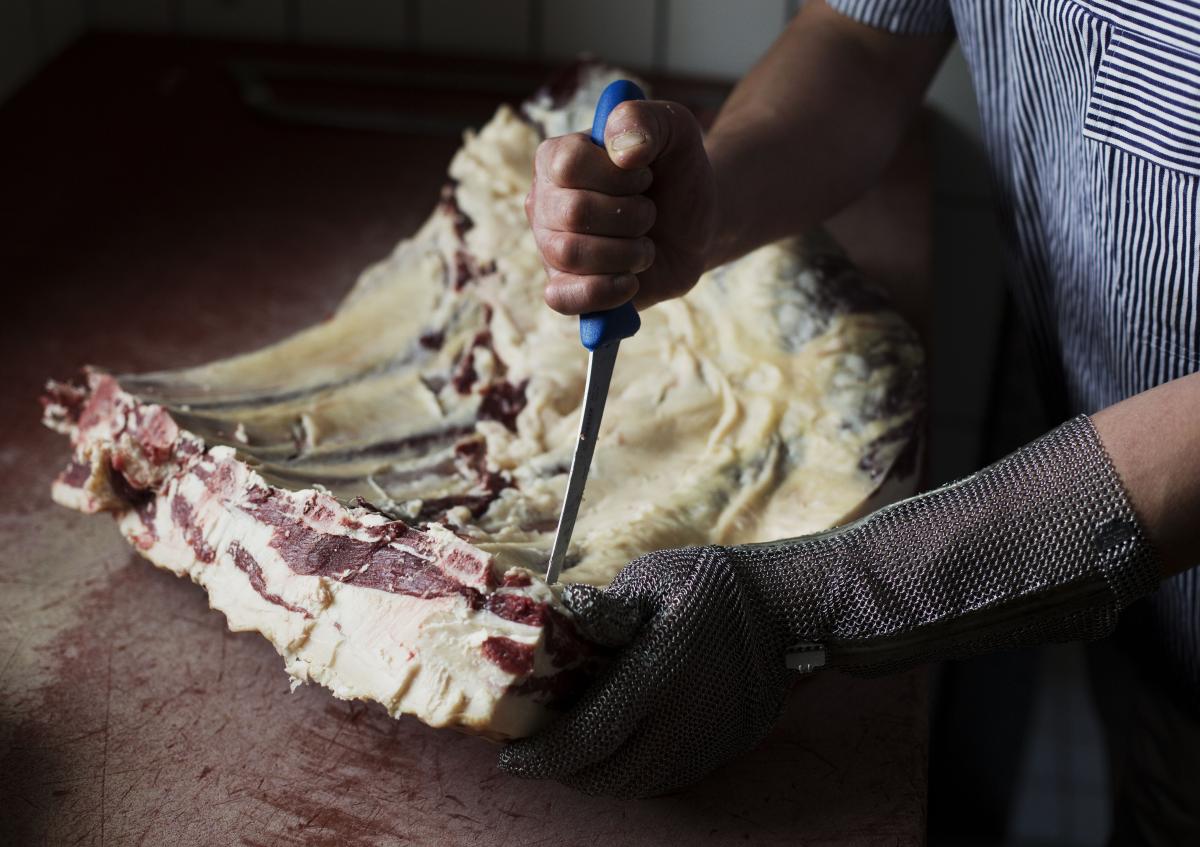 Zerlegung von Rindfleisch