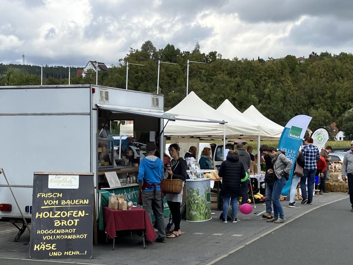 Stände des Bio-Bauernmarkts Obermain-Jura 2023