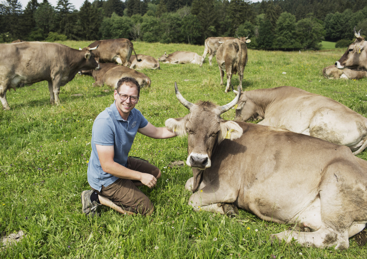 Andi und Original Allgäuer Braunvieh