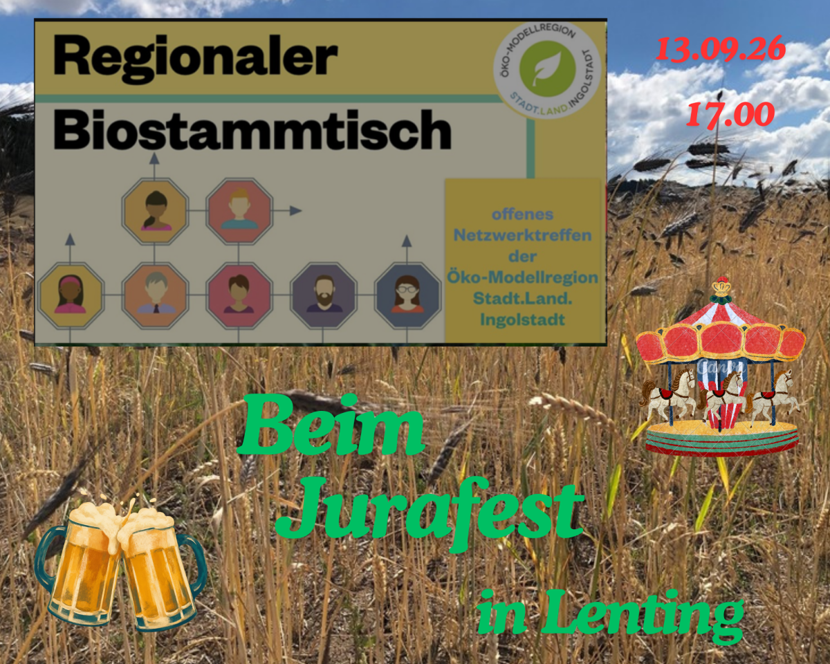 Collage als Einladung zum Regionalen Biostammtisch