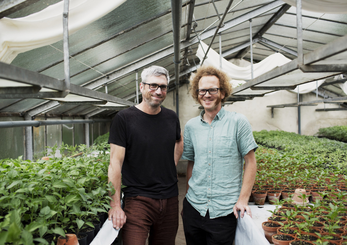 Dr. Roland Greiner und Matthias Sabatier von der Bio-Gärtnerei Oberpflanz