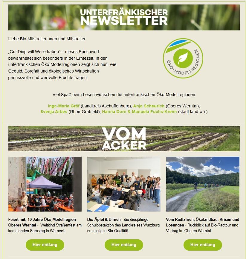 Screenshot Newsletter Oktober 2025