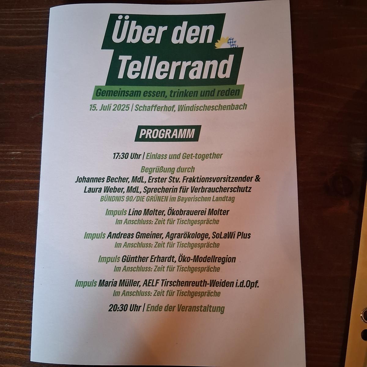 ein Zettel mit den wichtigsten Daten darauf stehend