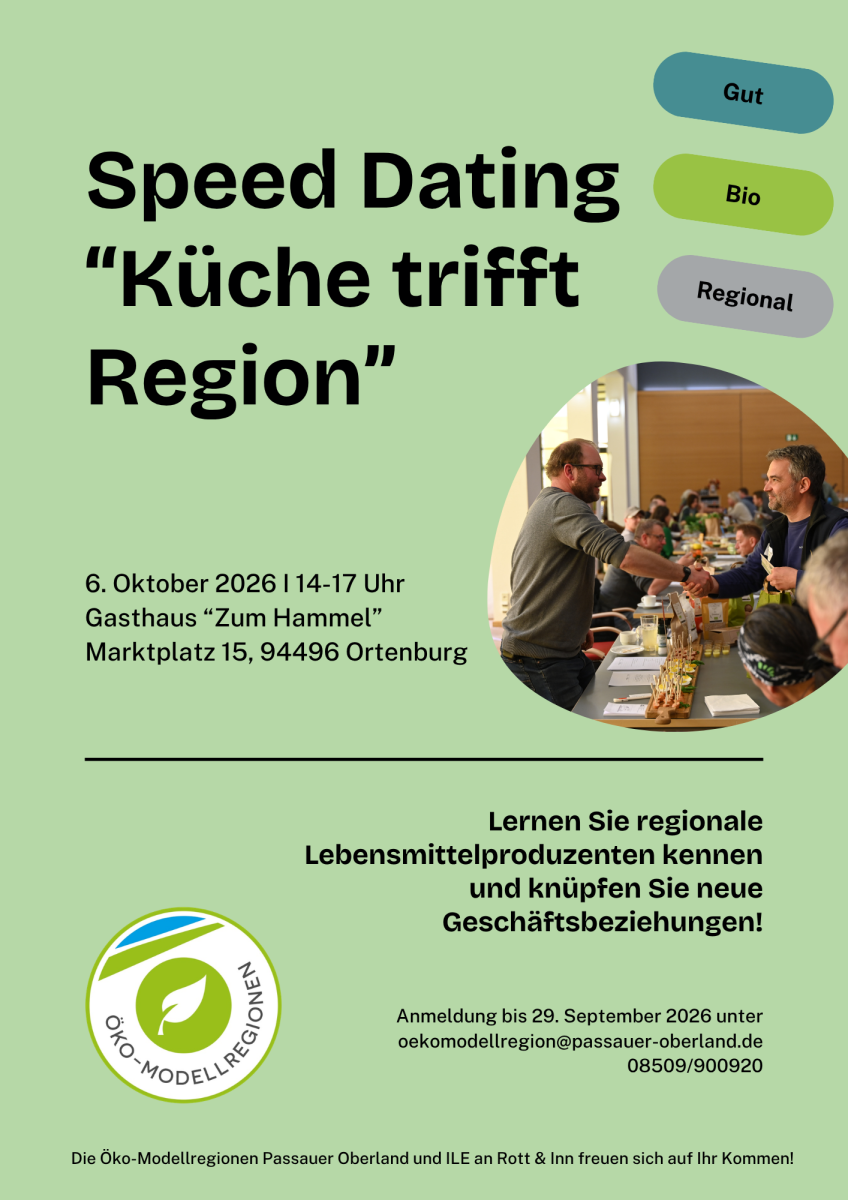 Flyer Speed-Dating "Küche trifft Region"