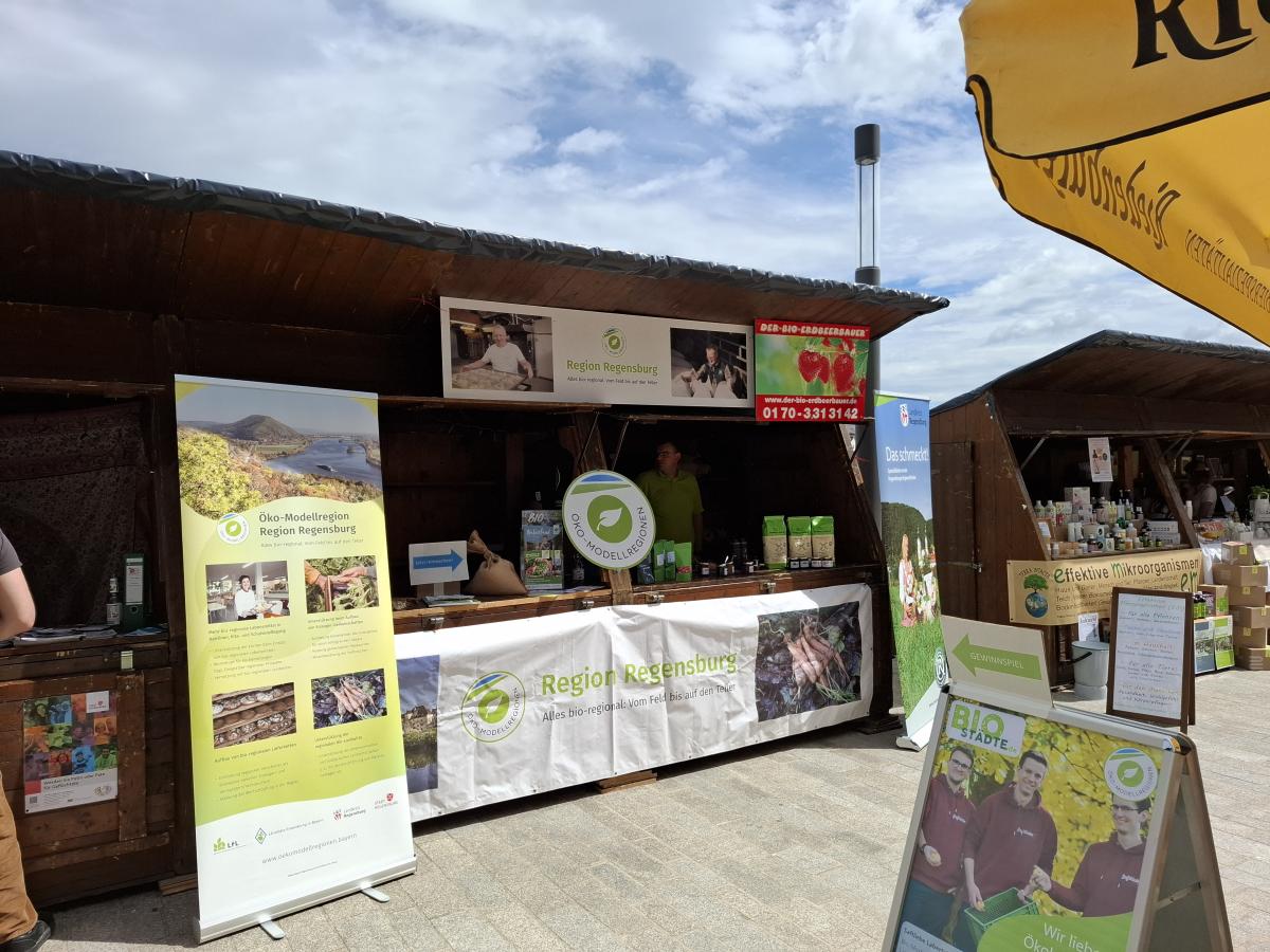 Öko-Modellregion Stand auf der Nachhaltigkeitsmeile in Regensburg