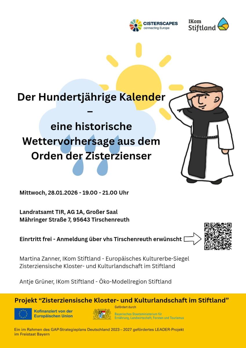 ein Bild mit einem Möch und wichtigen Informationen zur Veranstaltung