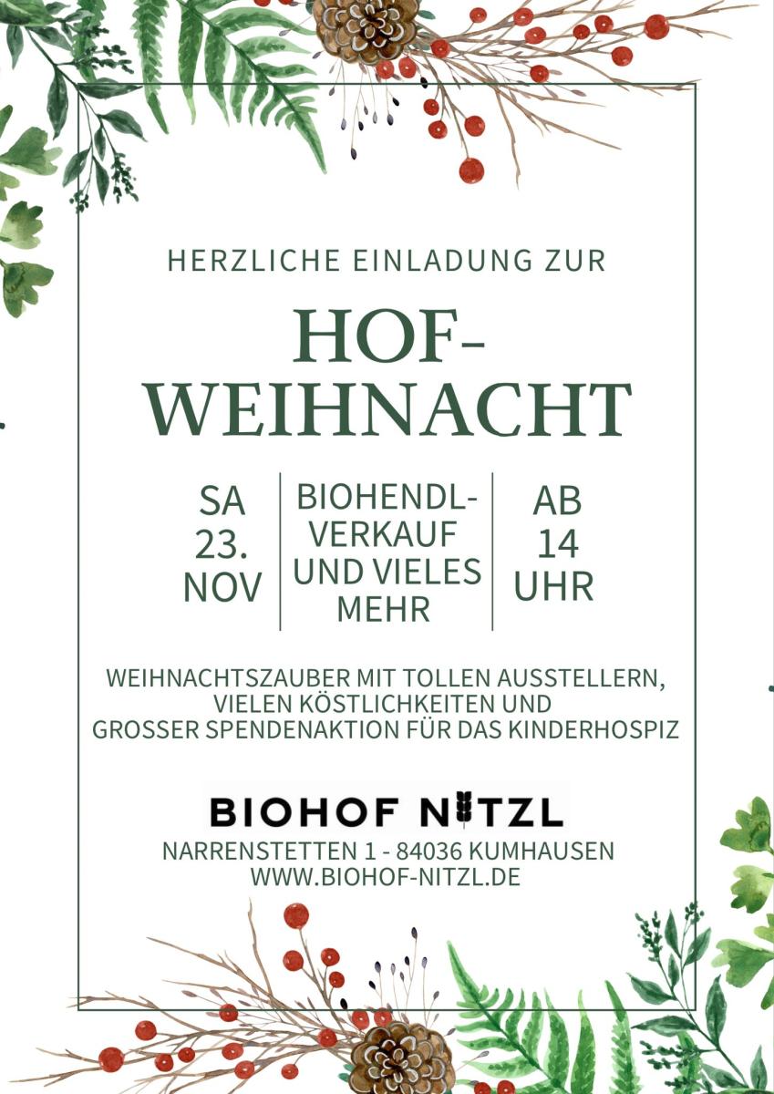 Einladung zur Hofweihnacht