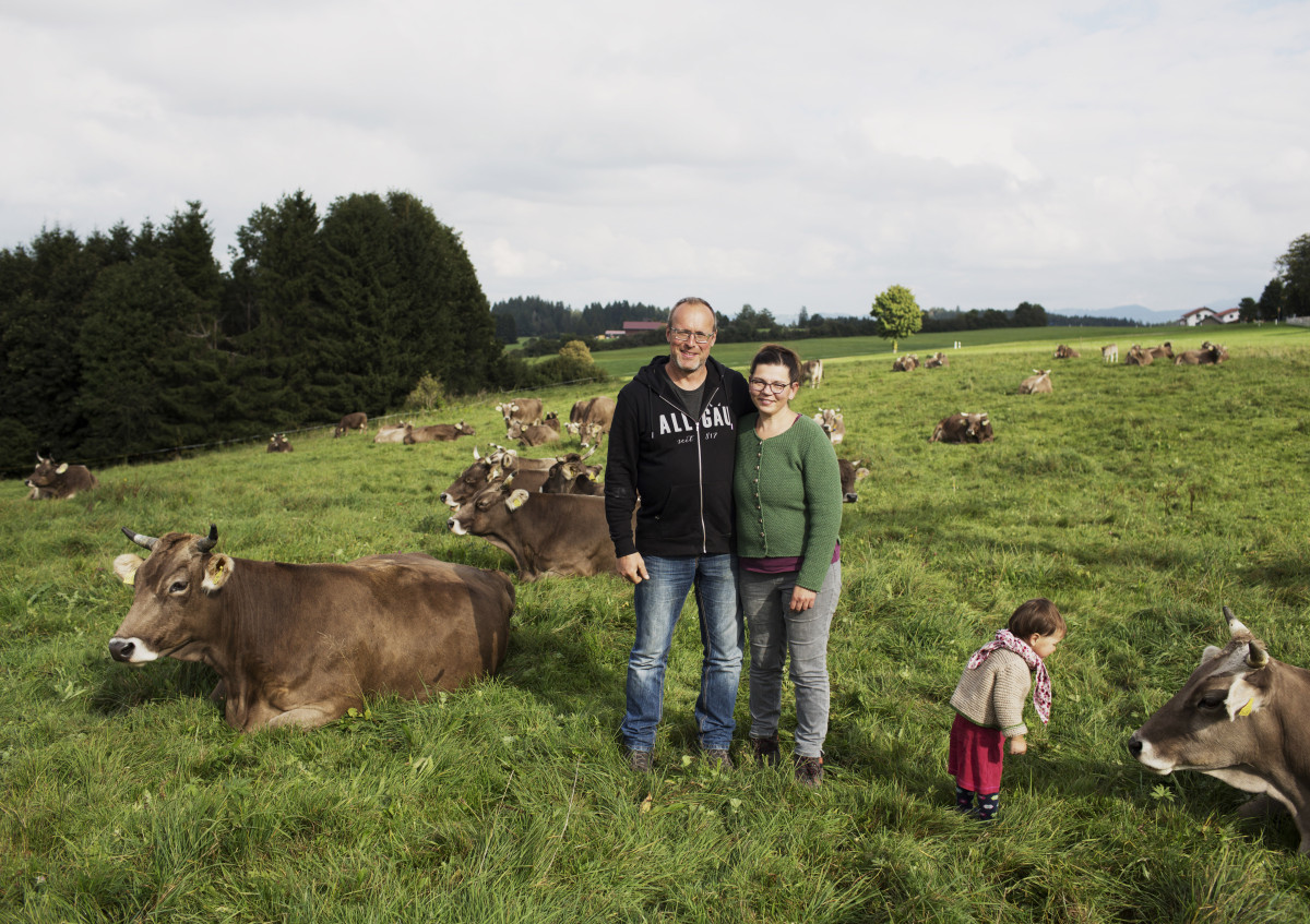 Familie Birk auf der Weide