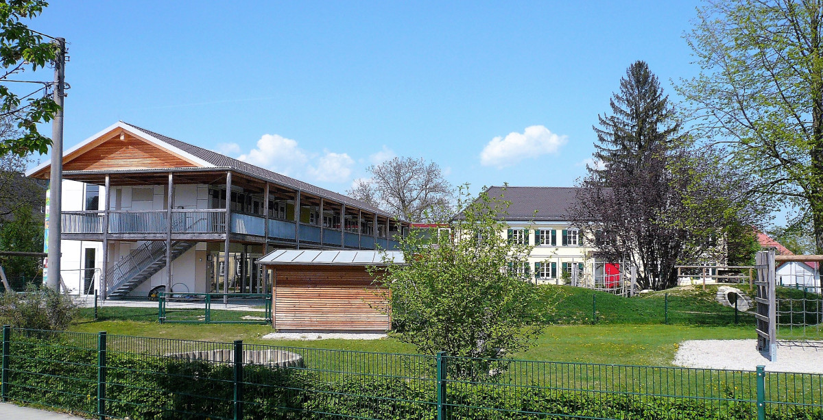 Das Haus für Kinder mit Krippe, Kindergarten und Hort in Laufen. Hier soll es mehr biologische und heimische Lebensmittel geben.