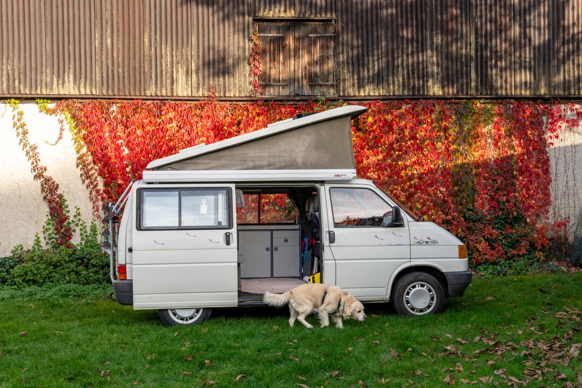 Wohnmobil auf dem Bauernhof