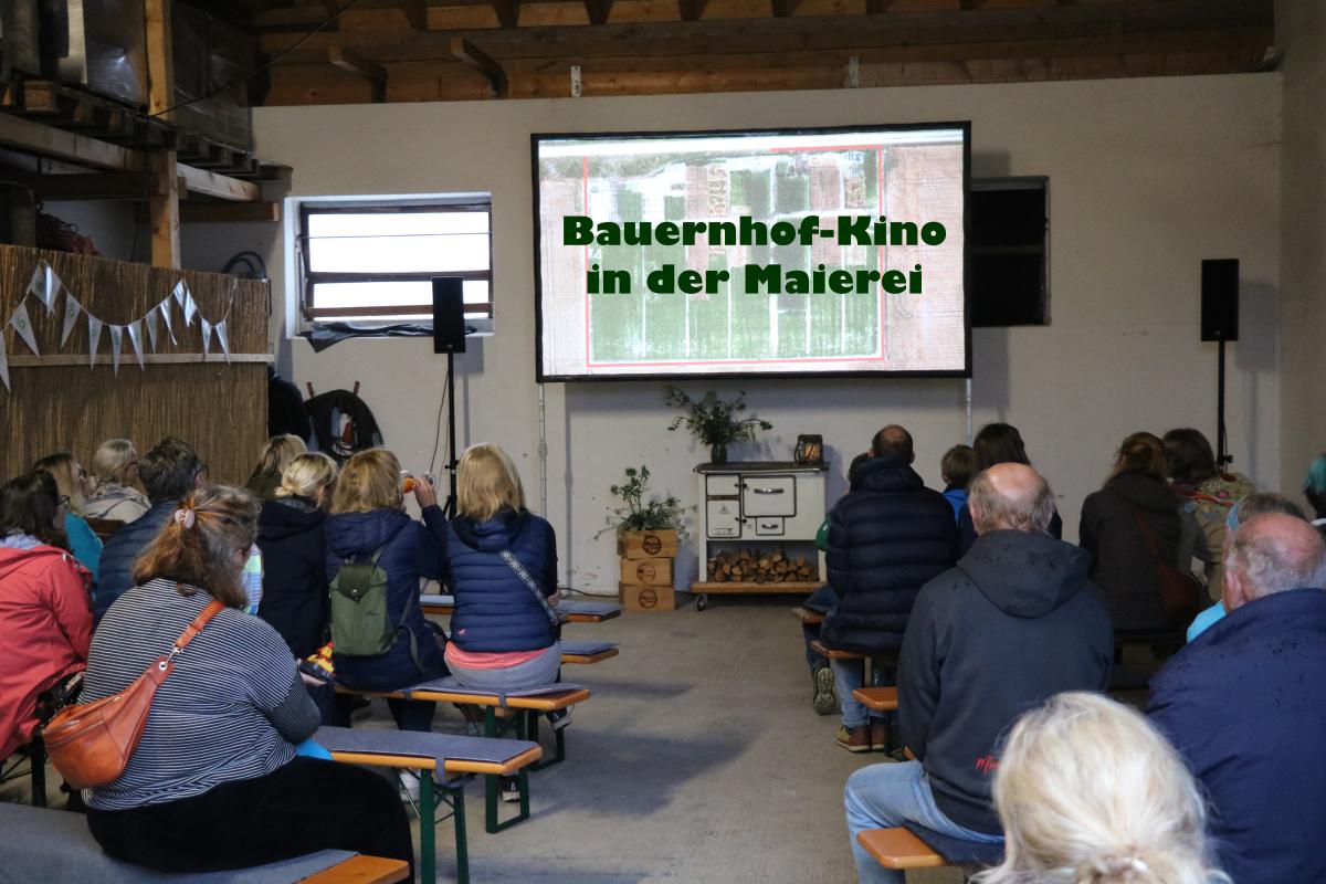Menschen vor Leinwand