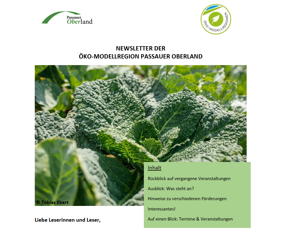 Newsletter der Öko-Modellregion Passauer Oberland Juli 2025