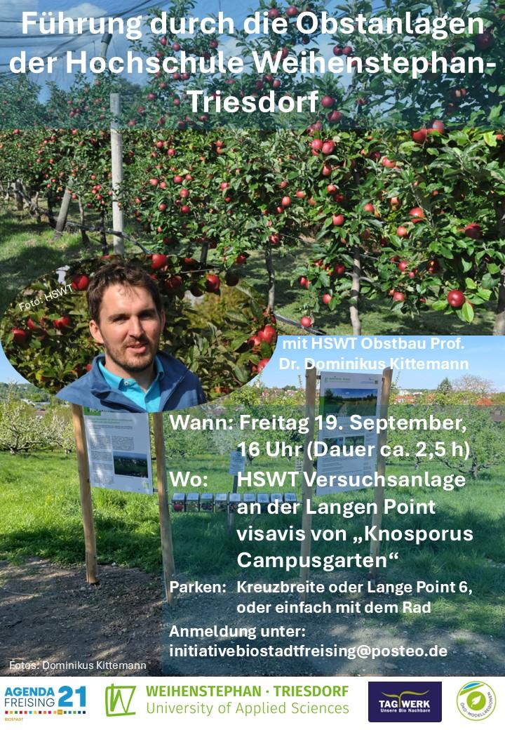 Führung durch die Obstanlagen der Hochschule Weihenstephan
