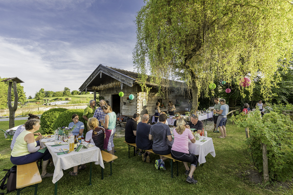 Biohof-Erlebnisradltour Hofcafé Mühlradl Mühlham