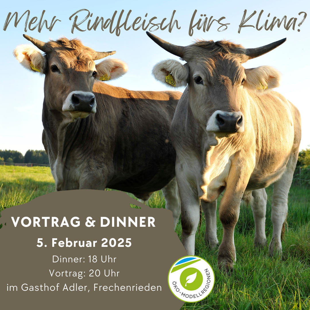 Flyer Vortrag "Mehr Rindfleisch fürs Klima?"