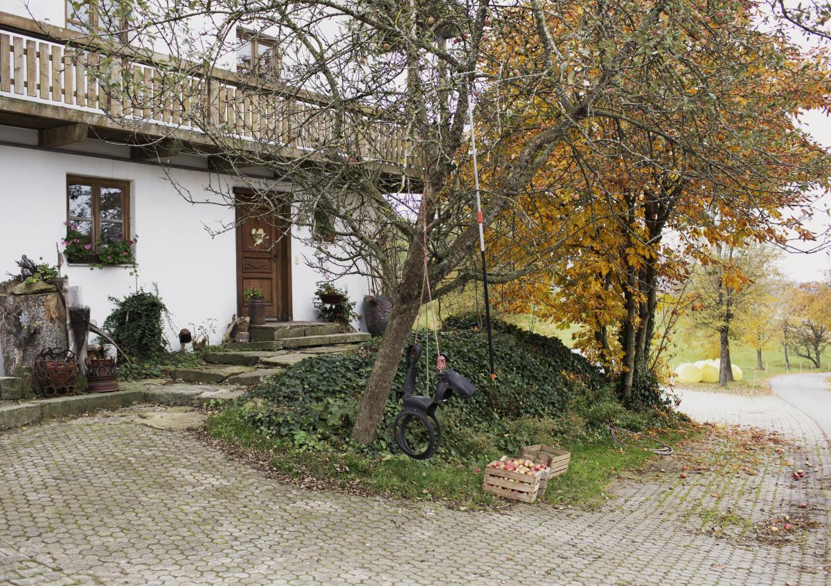 Hof mit Schaukel