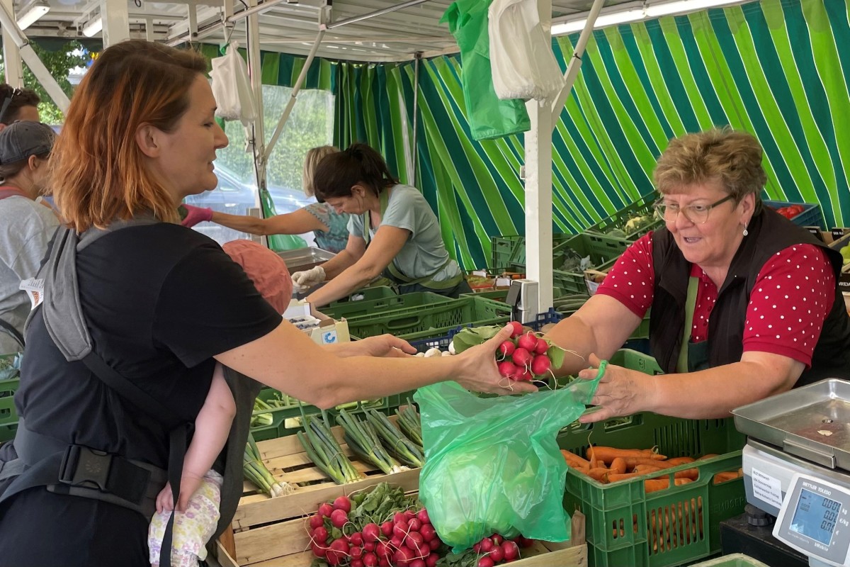 Markstand auf Bauernmarkt