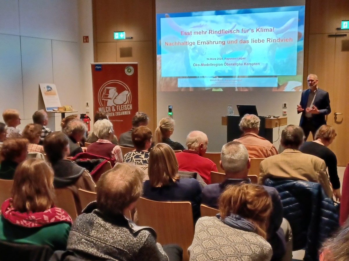 Referent Ulrich Mück über nachhaltige Ernährung und das liebe Rindvieh