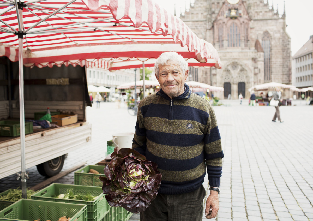 Günter Sippel am Hauptmarkt