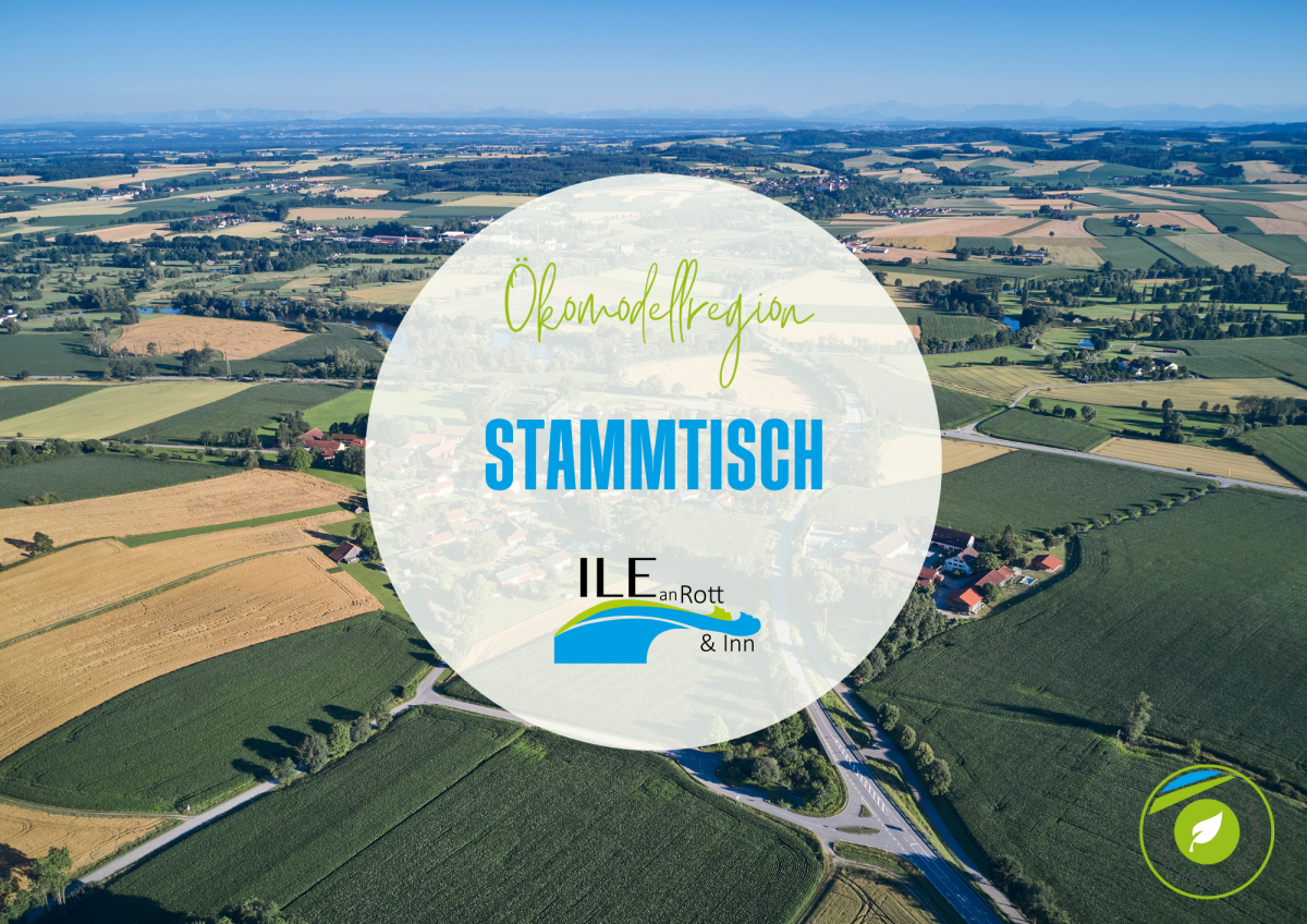 Luftbild Rottal mit Grafik "Stammtisch"