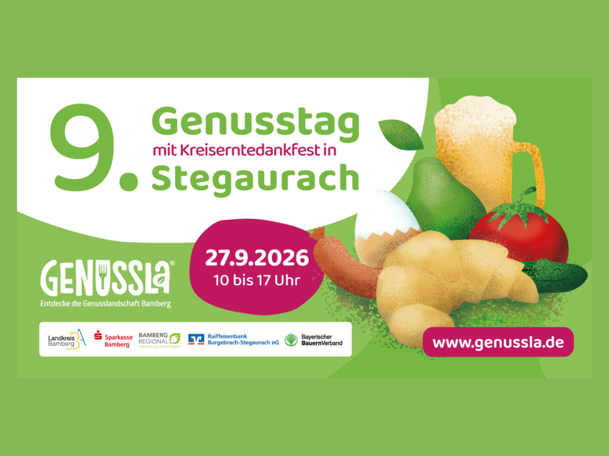 9. Genusstag der Genusslandschaft Bamberg 27.09.2026 - 27.09.2026 10:00 - 17:00  Schloßplatz 1, 96135 Stegaurach, Bayern Deutschland